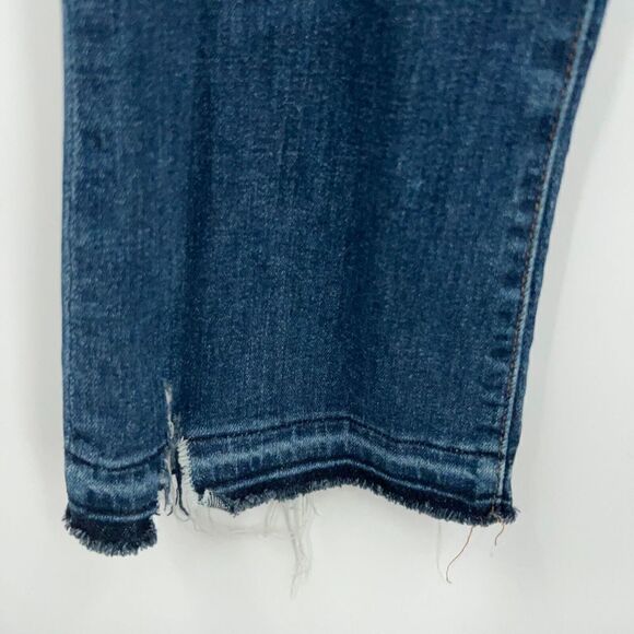 Frame Denim Women's Jeans Size 27 Le Crop Mini Boot Distressed Blue Raw Hem - Picture 6 of 16